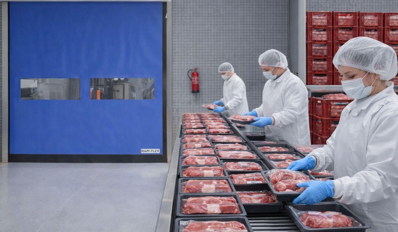 Porta rápida setor alimentício